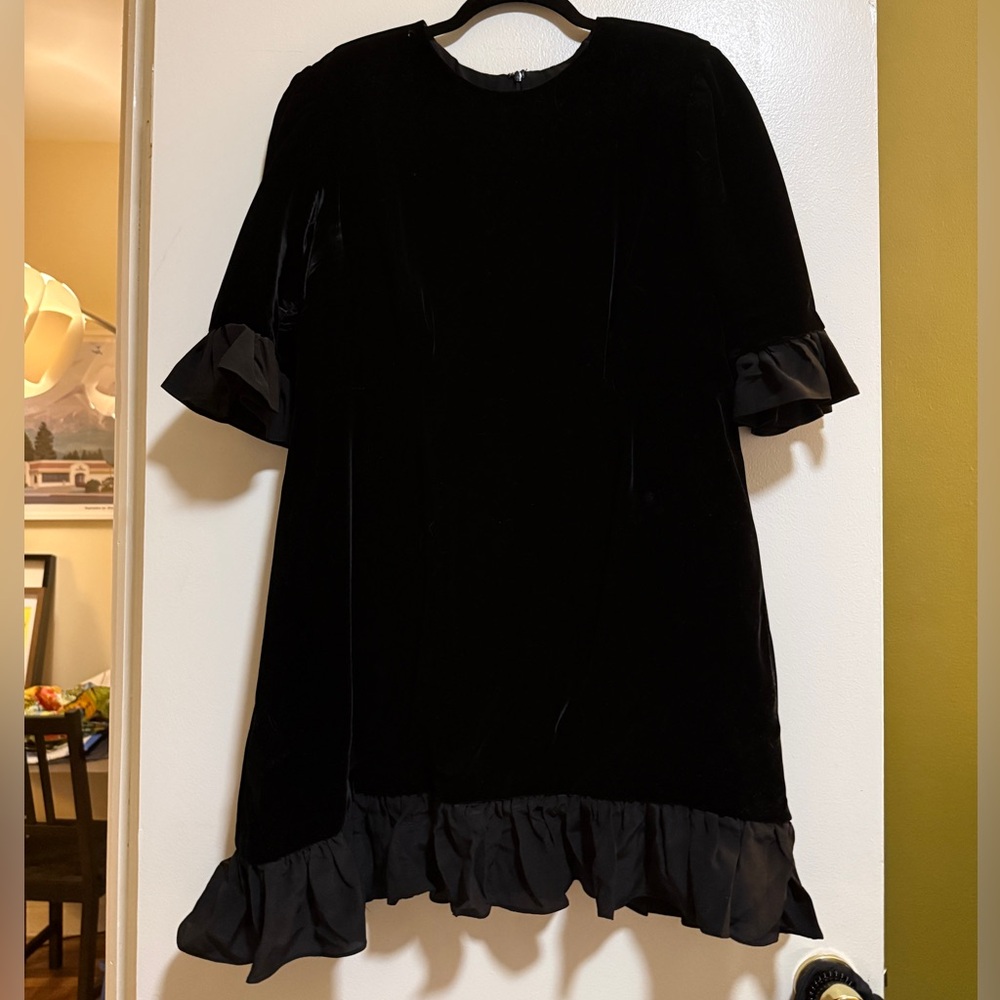 Custom The Vampire’s Wife Style plus size mini dress black velvet